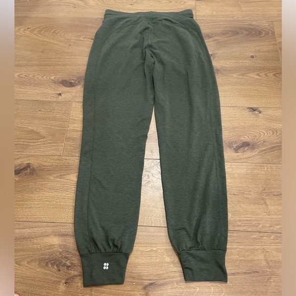 Sweaty Betty London Gary Yoga Trousers Loose Athleisure Green Olive Pants XS - Picture 3 of 4